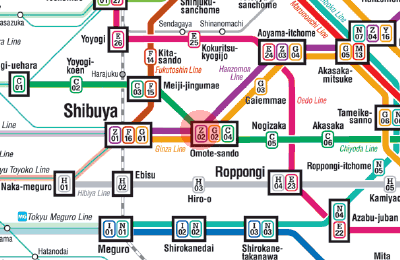 Z-02 Omotesando station map
