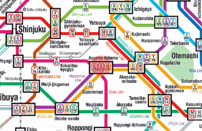 Z-03 Aoyama-itchome station map