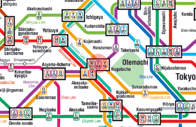 Z-04 Nagatacho station map