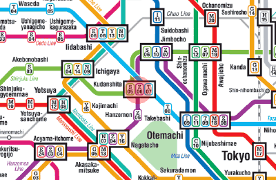 Z-06 Kudanshita station map