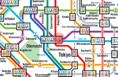 Z-08 Otemachi station map