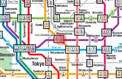 Z-09 Mitsukoshimae station map