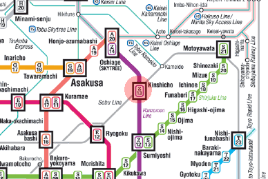 Z-13 Kinshicho station map