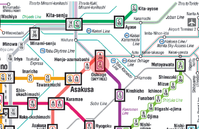 Z-14 Oshiage station map