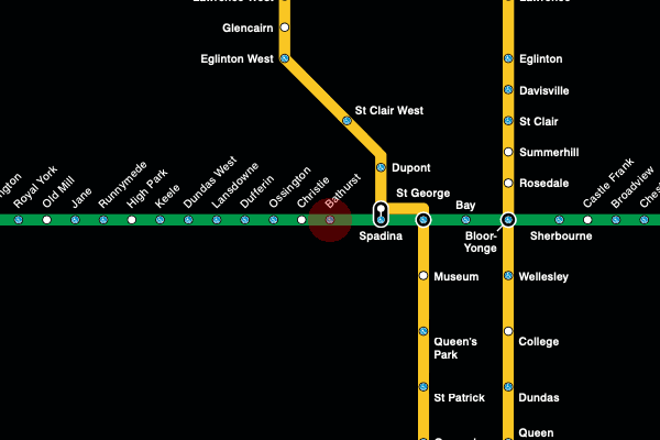 Bathurst station map