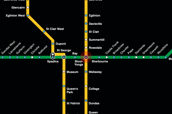 Bloor-Yonge station map