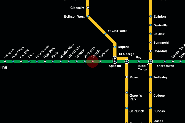 Christie station map