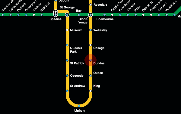 Dundas station map