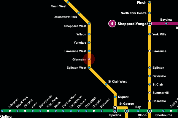 Glencairn station map