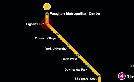 Highway 407 station map