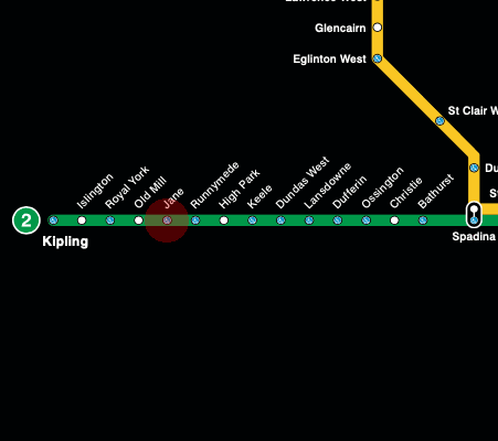 Jane station map