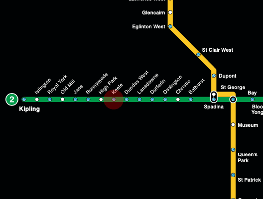 Keele station map