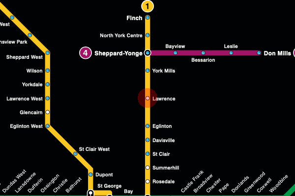 Lawrence station map