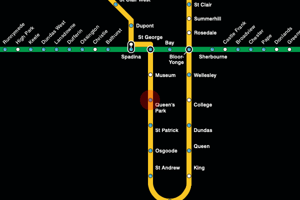 Queen's Park station map