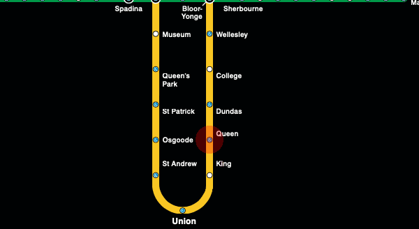 Queen station map