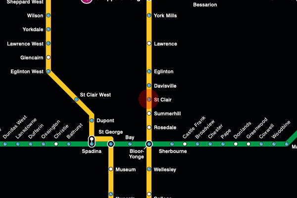 St. Clair station map