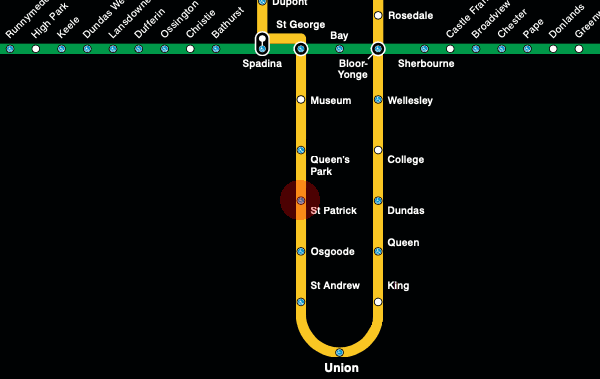St. Patrick station map