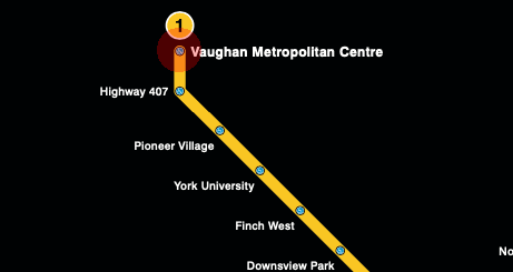 Vaughan station map
