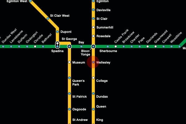 Wellesley station map