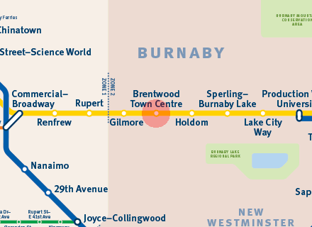 Brentwood Town Centre station map