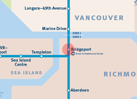 Bridgeport station map