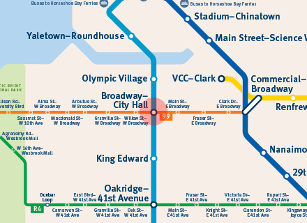 Broadway-City Hall station map