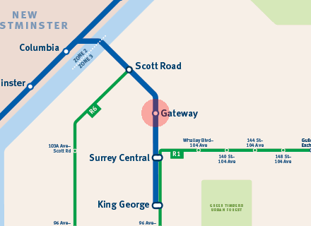 Gateway station map