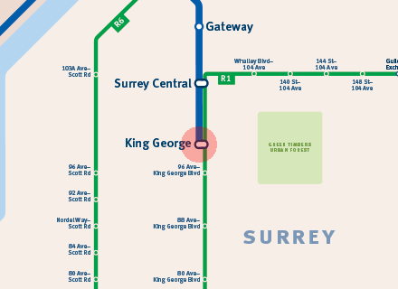 King George station map