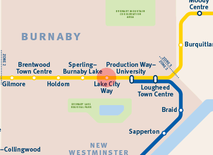 Lake City Way station map