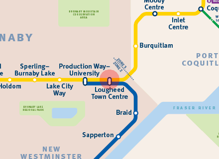 Lougheed Town Centre station map