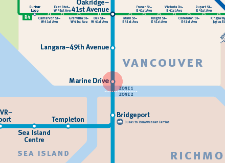 Marine Drive station map