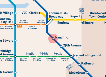 Nanaimo station map