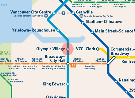 Olympic Village station map