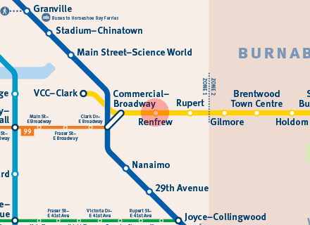 Renfrew station map