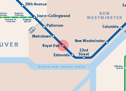 Royal Oak station map