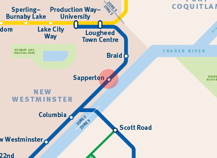 Sapperton station map