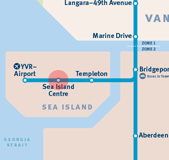 Sea Island Centre station map