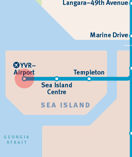 YVR–Airport station map