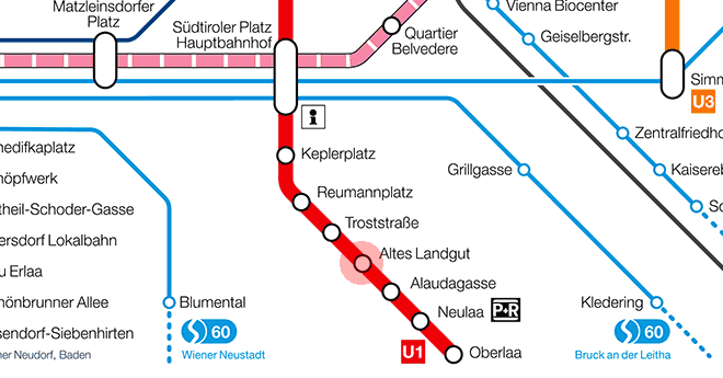 Altes Landgut station map