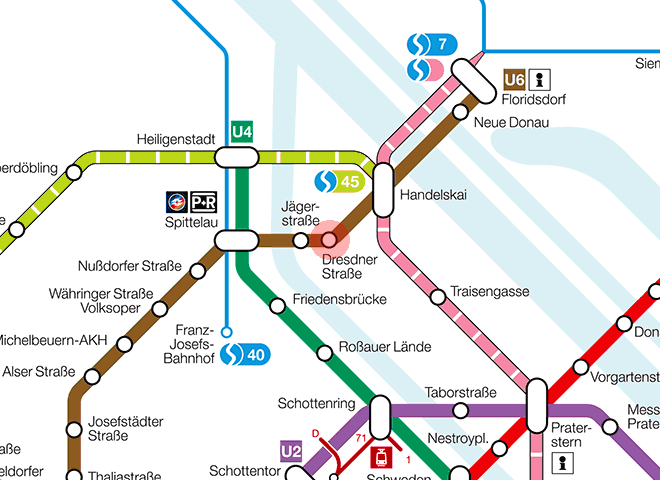 Dresdner Strasse station map