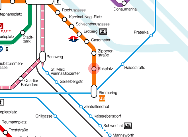 Enkplatz station map