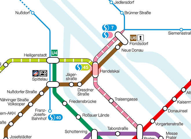 Handelskai station map