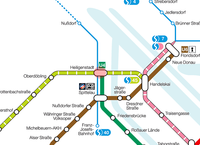 Heiligenstadt station map