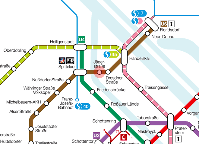 Jagerstrasse station map