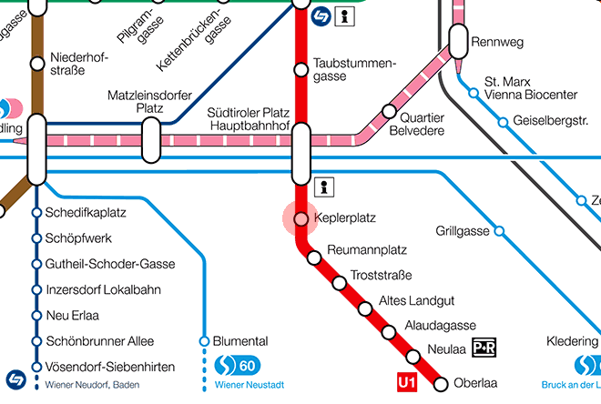 Keplerplatz station map