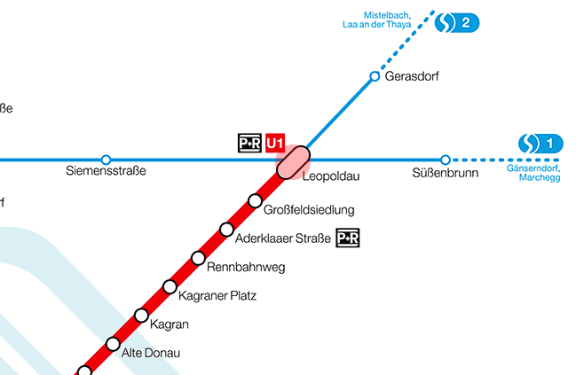 Leopoldau station map
