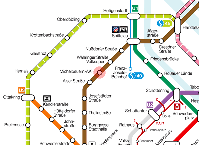 Michelbeuern station map