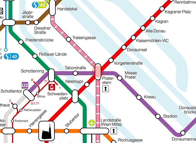 Praterstern station map