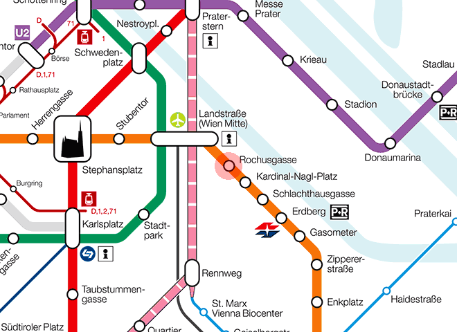 Rochusgasse station map