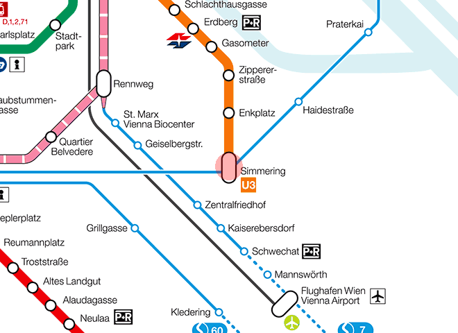 Simmering station map
